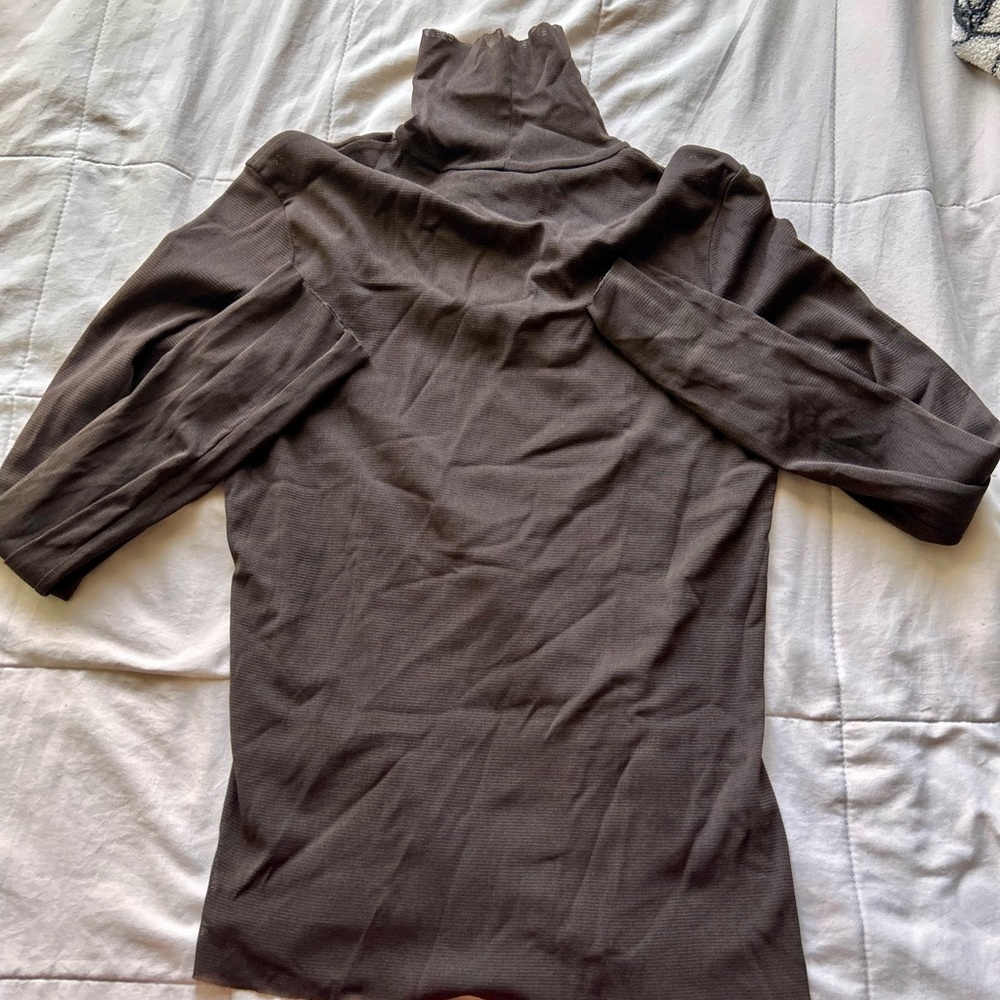 Vintage 90s Babette Tuttle neck double layered mesh long sleeve